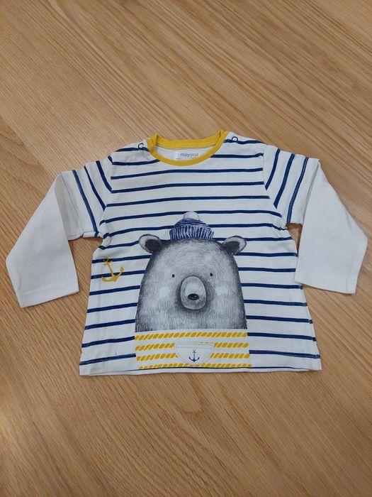T-shirt de manga comprida bebé 4-6meses