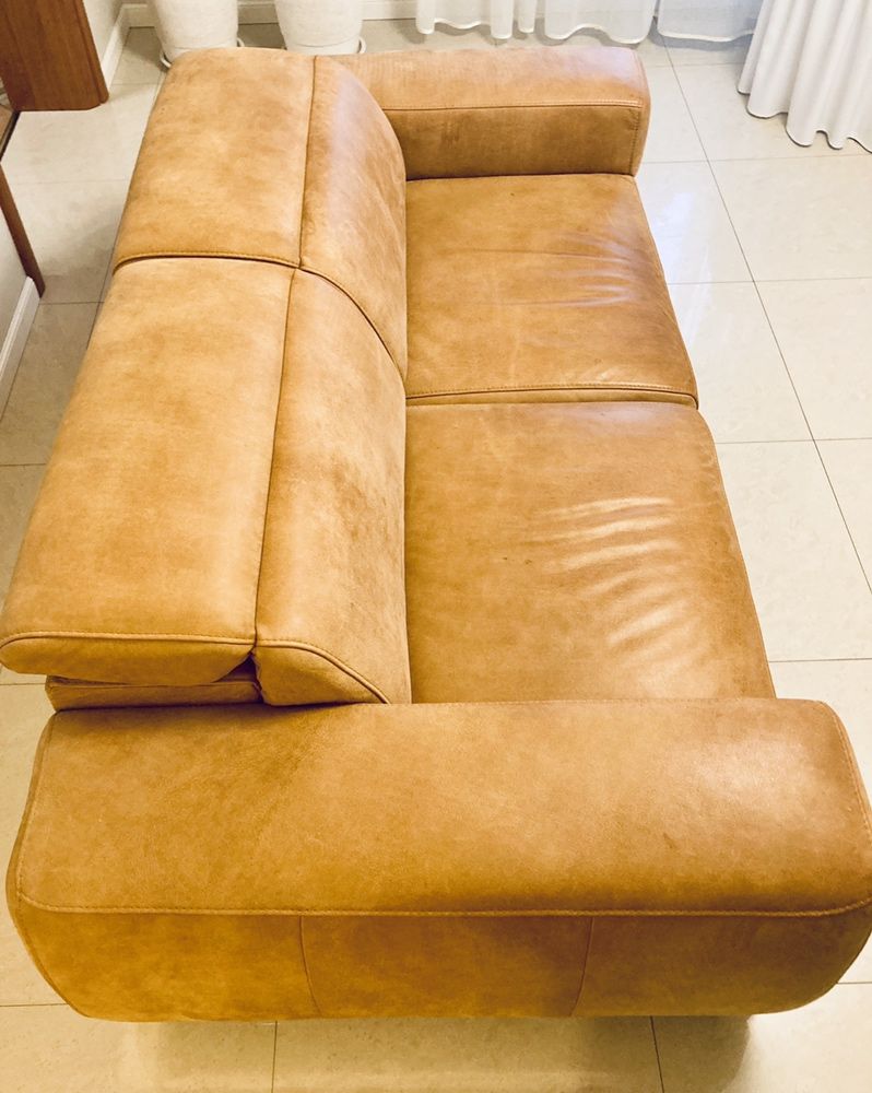 Skórzana sofa/ kanapa w nubuku Z MOZLIWOSCIA DOWOZU