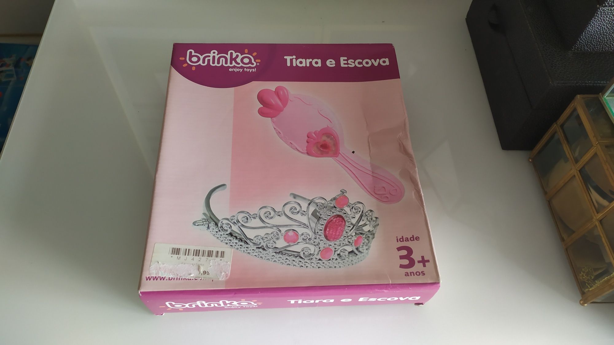 Conjunto novo tiara e escova com luz e som