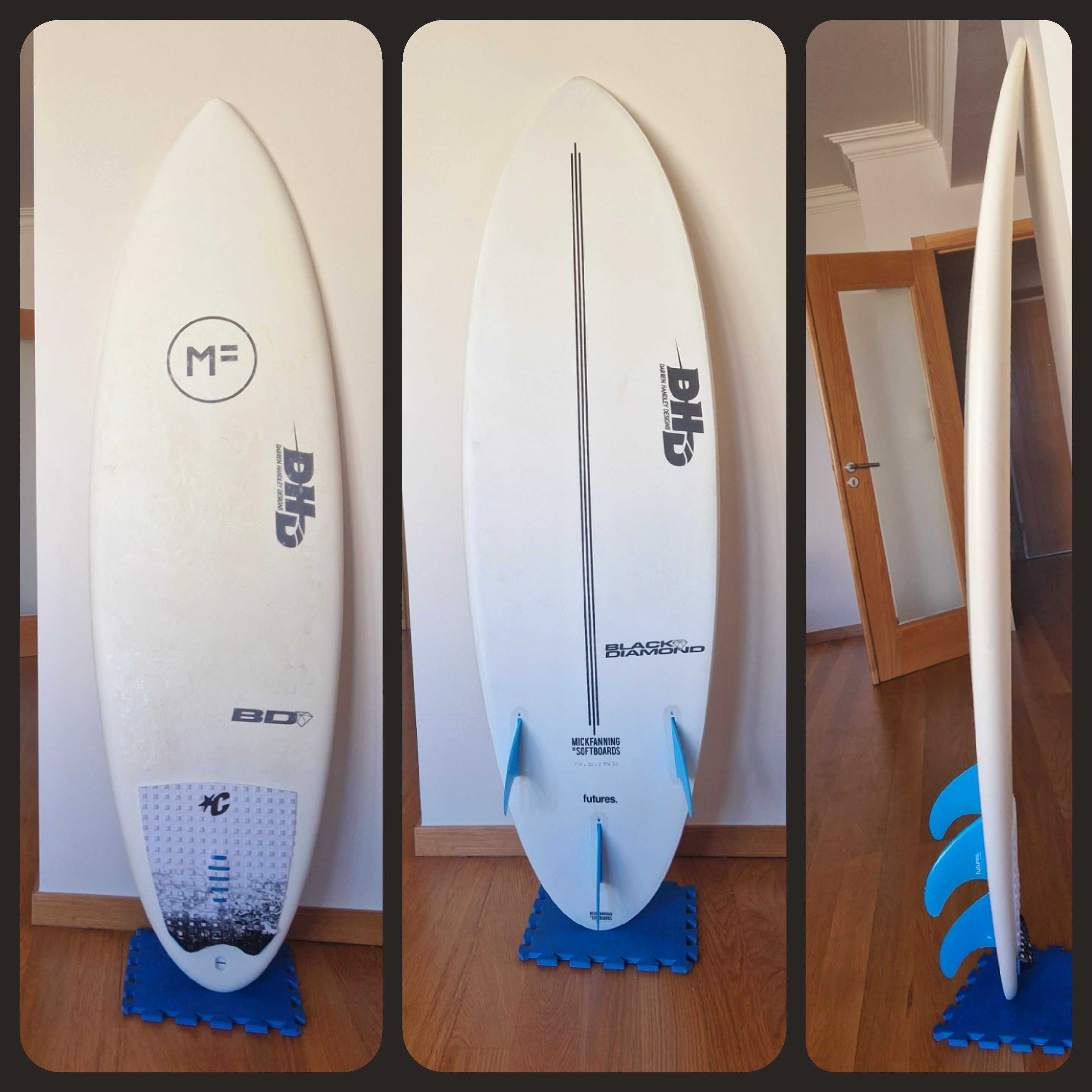 Prancha Surf MF X DHD BLACK Diamond SOY MICK FANNING Soft board