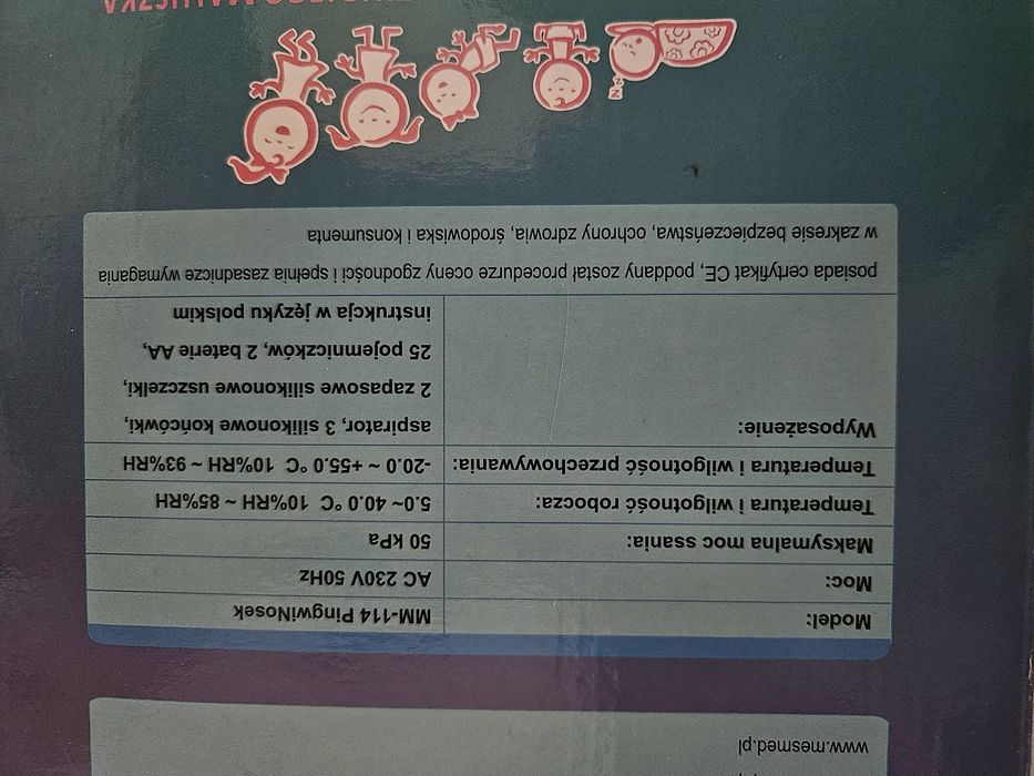 Automatyczny aspirator do nosa MesMed