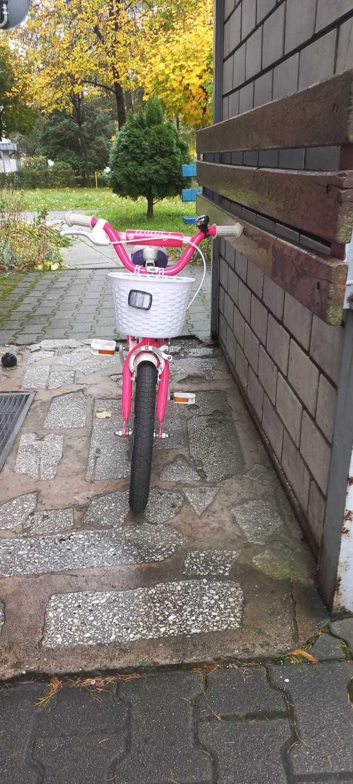 Rower dziecięcy Limber DZIECIĘCY koło 16 " biało- różowy