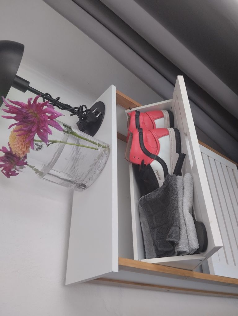 Szafka na buty biała drewno
