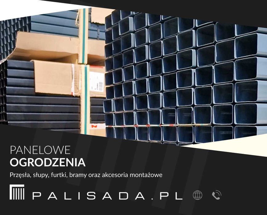 Słupek do ogrodzenia panelowego antracyt 40x60 mm DOSTAWA LUB MONTAŻ
