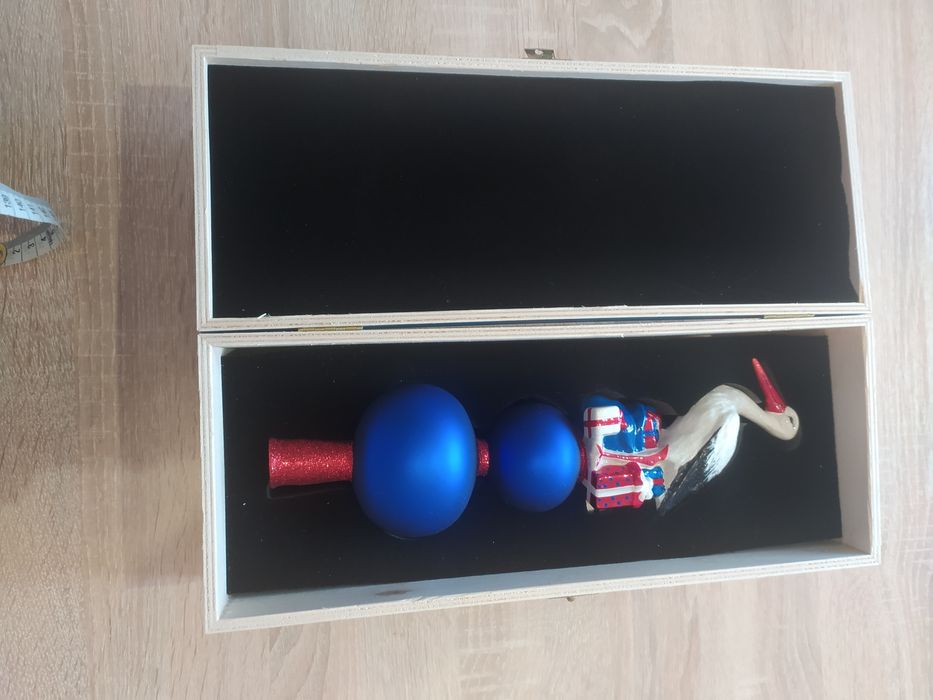 Bocian komozja family bombka czubek na choinke  mostowski