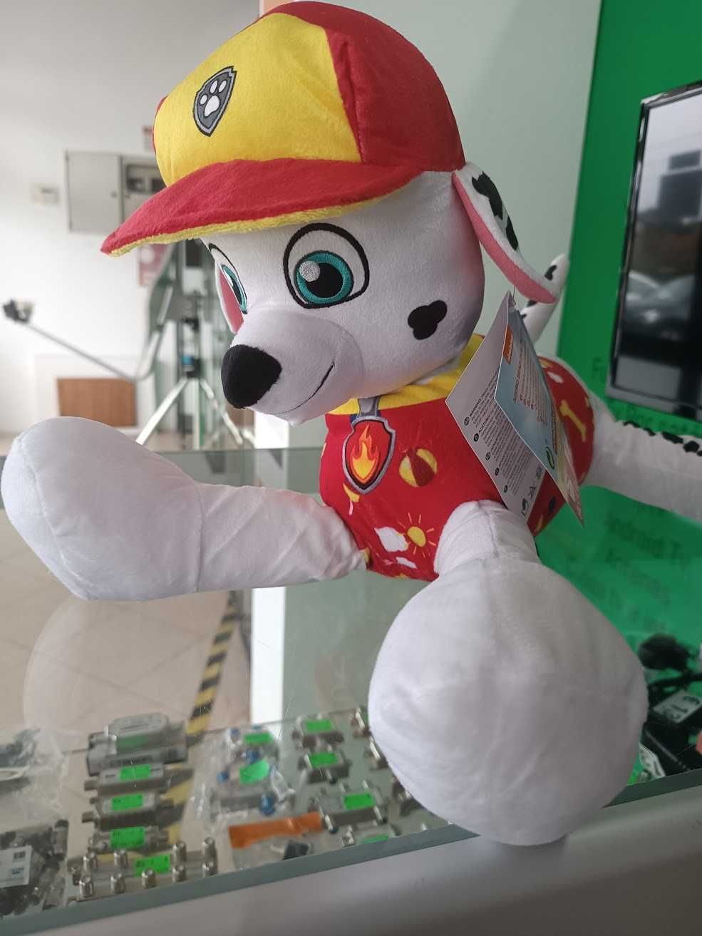 PROMO:Peluche Patrulha Pata Marshall Jumbo 50cm deitado