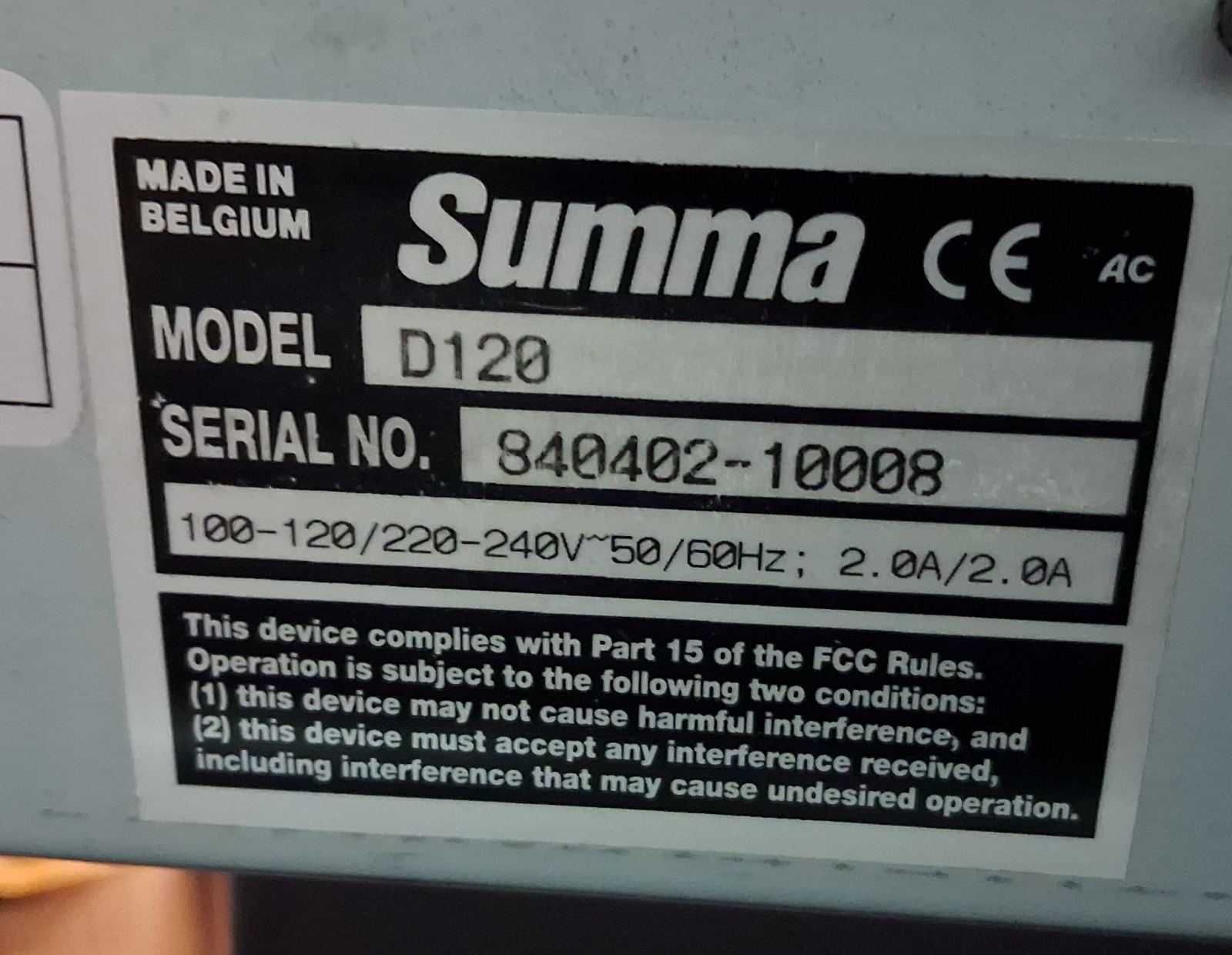 Продам плоттер SUMMA d120