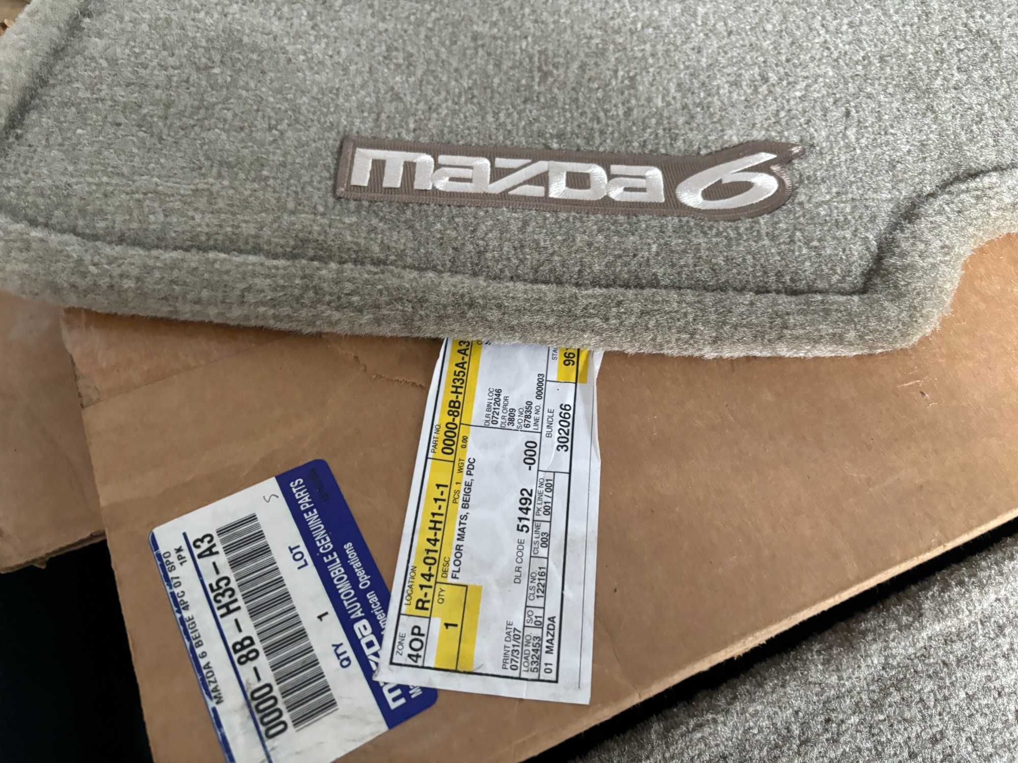MAZDA 6 Новые ковры! Оригинальные велюровые комплект Коврики JAPAN