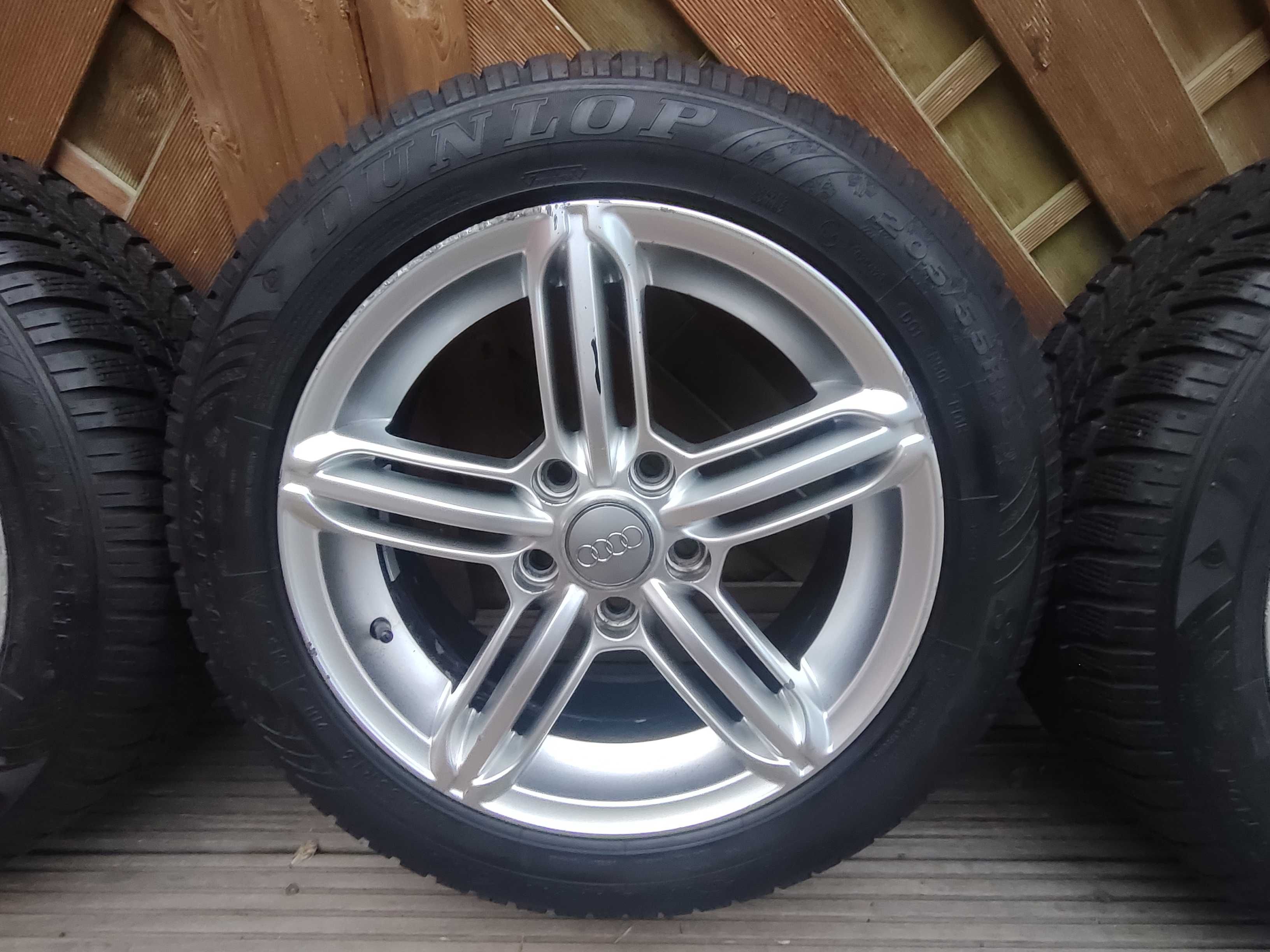 ALUFELGI 16 AUDI 5X112 Z OPONAMI zimowymi Bierznik 8mm!!