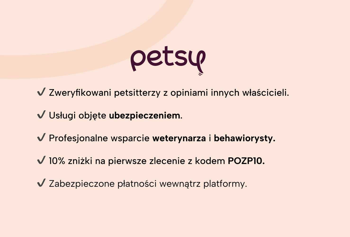 Olga petsitter na Petsy.pl, ceny od 35 zł, 10% rabatu z kodem POZP10