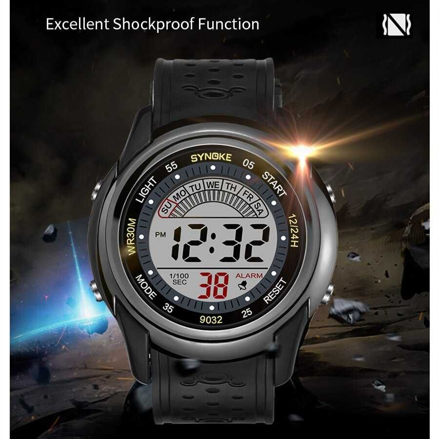 Damski zegarek cyfrowy Synoke sportowy elektroniczny stoper datownik