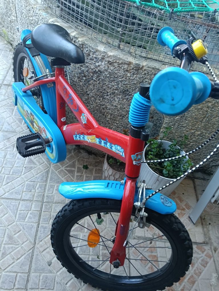 Bicicleta criança patrulha pata