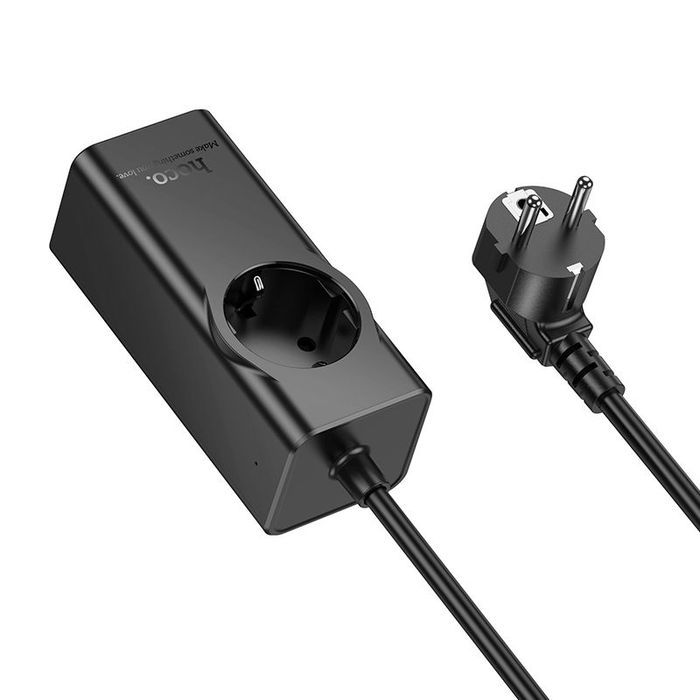 Hoco Ładowarka Przedłużacz 2 m 1 gniazdo + 3 x USB C QC3.0 67W