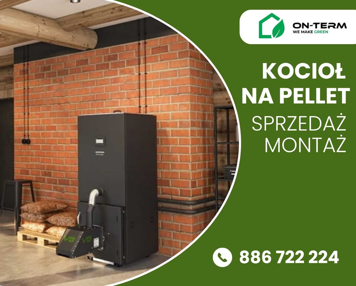 Piec na pellet Z MONTAŻEM Defro Delta EkoPell 20 kW 5kl kocioł pellet