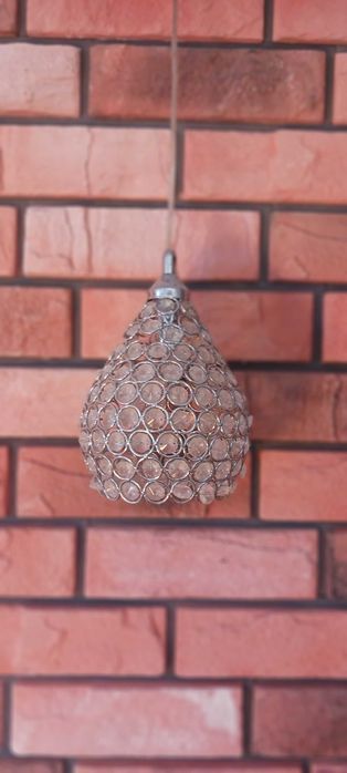 Komplet lamp kryształki , zegar, świeczniki
