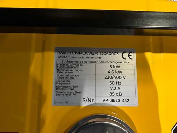 Agregat prądotwórczy,generator  Valkenpower Diesel Nowy, ostatnie szt.