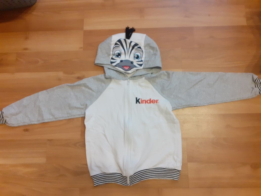 Bluza z kapturem rozpinana. Kinder. 122-128 cm. Wysyłka.