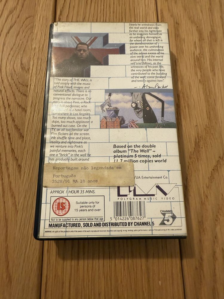 Cassete VHS Pink Floyd - The Wall