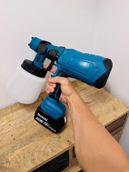 Pistolet na farbe regulowany pasuje do baterii makita lxt 18v NOWY !!