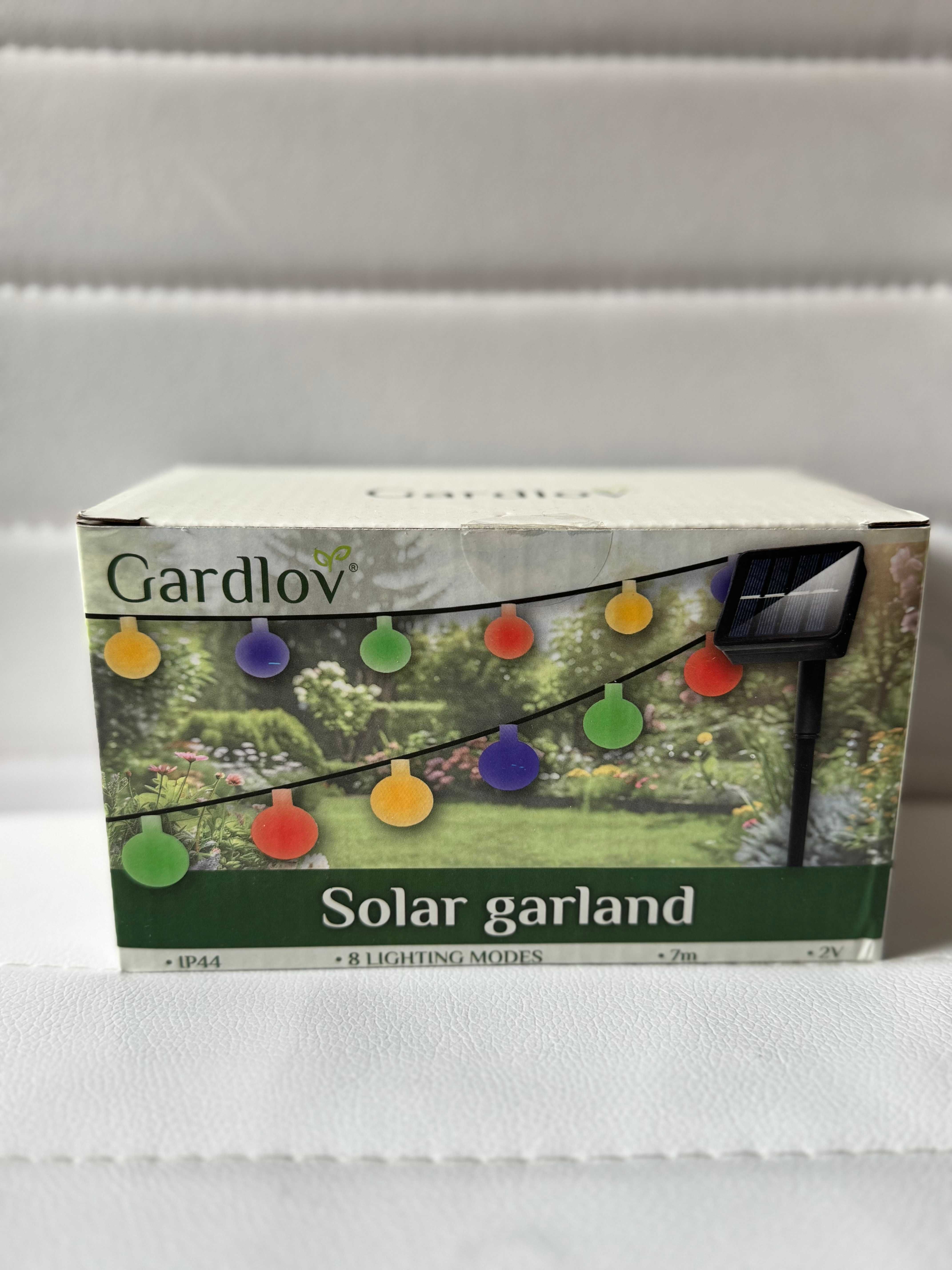Girlanda Ogrodowa Solarna Świetlna Wodoszczelna Kulki Multikolor