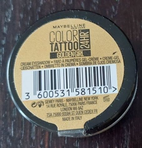 Maybelline Color Tattoo cień do powiek 24h Golden Girl złoty w kremie