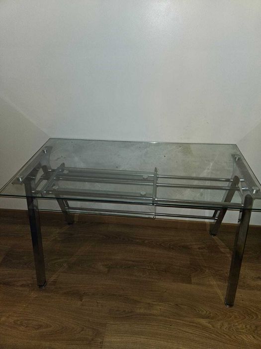 Excelente mesa Secretária em vidro