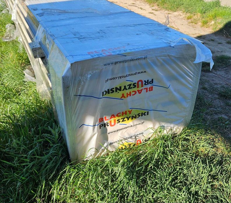 Płyta dachowa PIR Pruszyński 10cm gat1 nowa biała *szer. 105cm dł. 12m