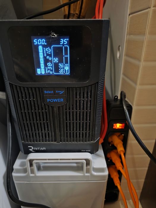 Набір Ritar ДБЖ1,5Квт+ гелевий акумулятор 120Аг