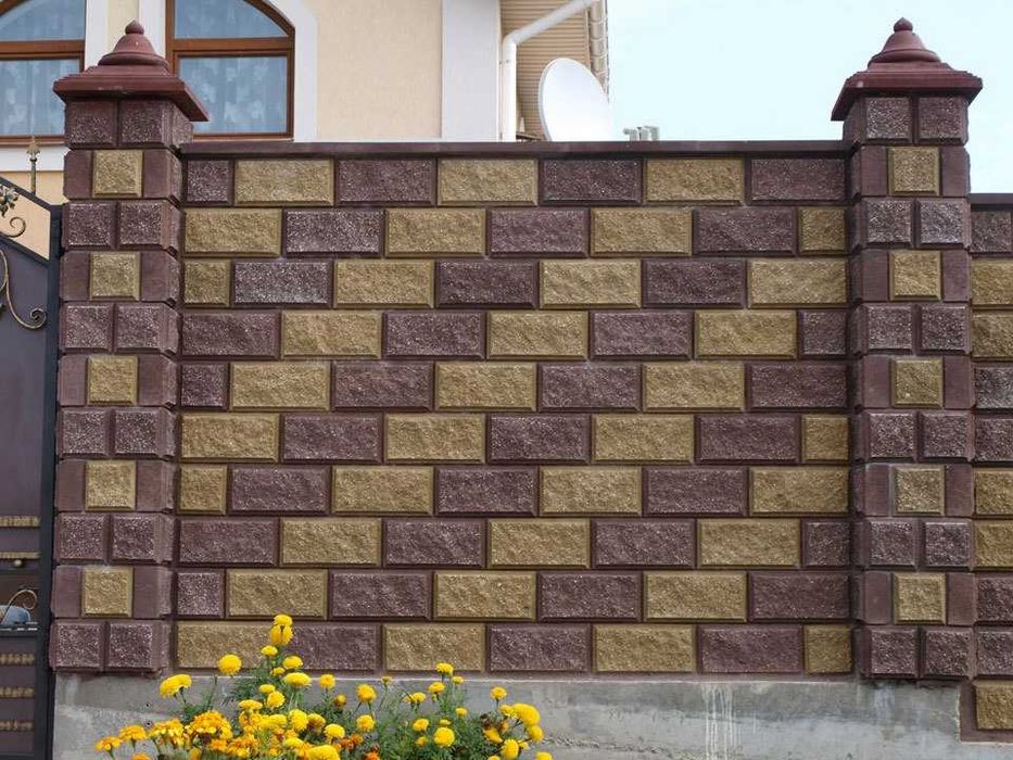 Блок колотий Рваний камінь Забор декоративний