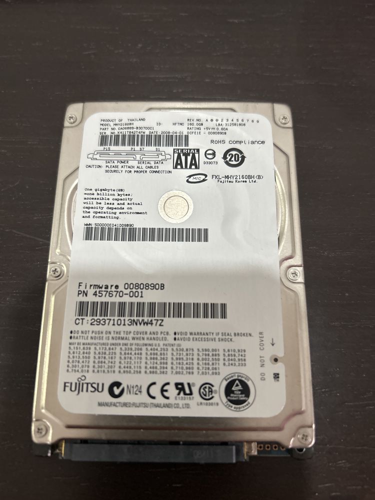 Disco  Fujitsu 160gb sata 2.5