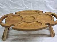 Винний столик з дерева, менажниця, деревяний  столик,  вироби з дерев