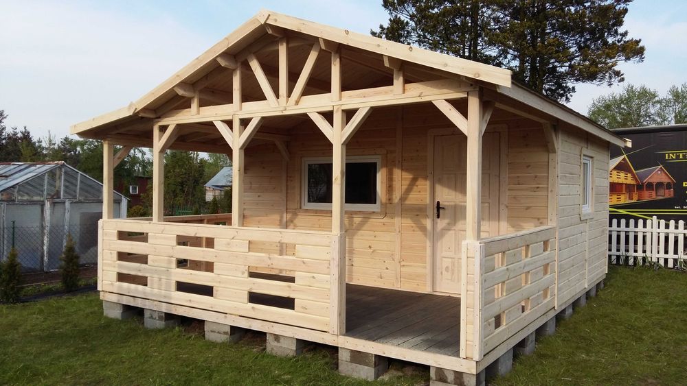 domek drewniany, domek ogrodowy, dom, o 35m2, parterowy, altanka