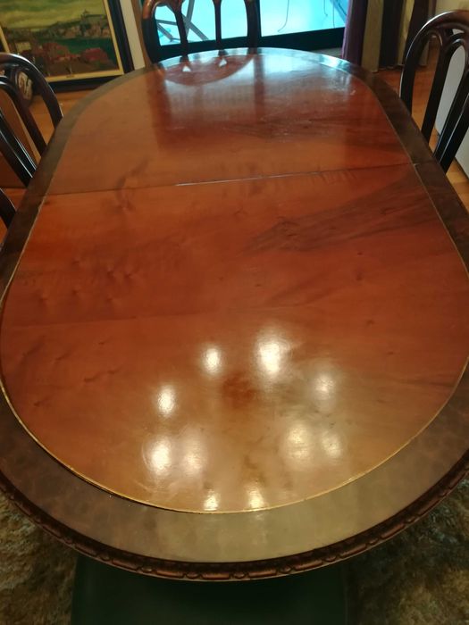 mobília sala de Jantar em nogueira maciça (oportunidade)