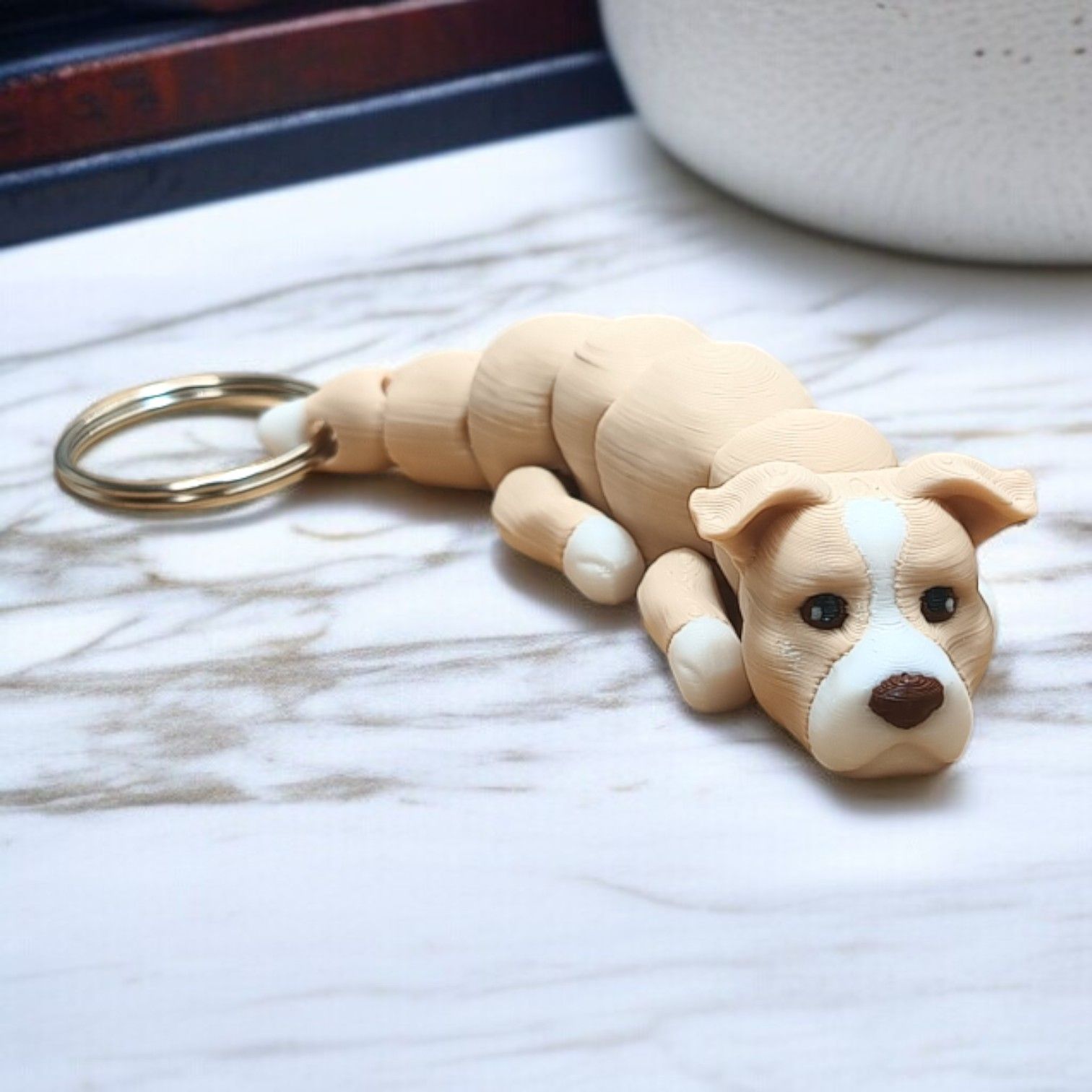 Ruchomy Brelok - Pitbull, American Pit Bull Terrier, Brelok, 90W2