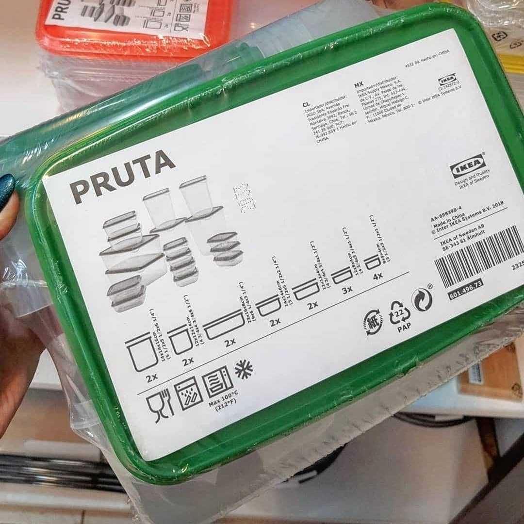 Харчові контейнери PRUTA 17 шт; контейнери для їжі ikea