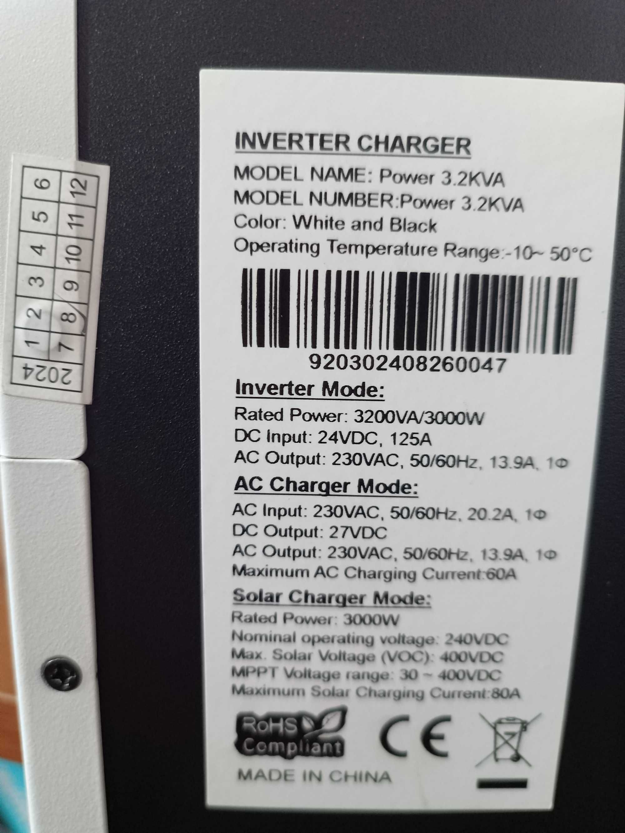 Гибридный инвертор ZUMAX 24 в 3200вт