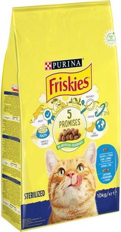 Сухой корм Friskies Sterilized для котов стерильных с лососем 10 кг