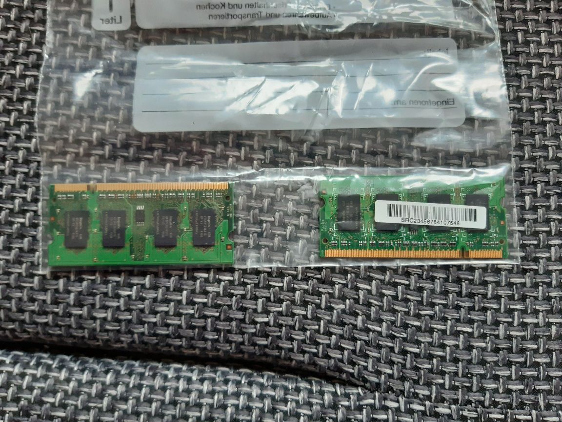 Pamięć/ Kości RAM DDR 2GB 2x1 GB 666 MHZ 555 MHZ