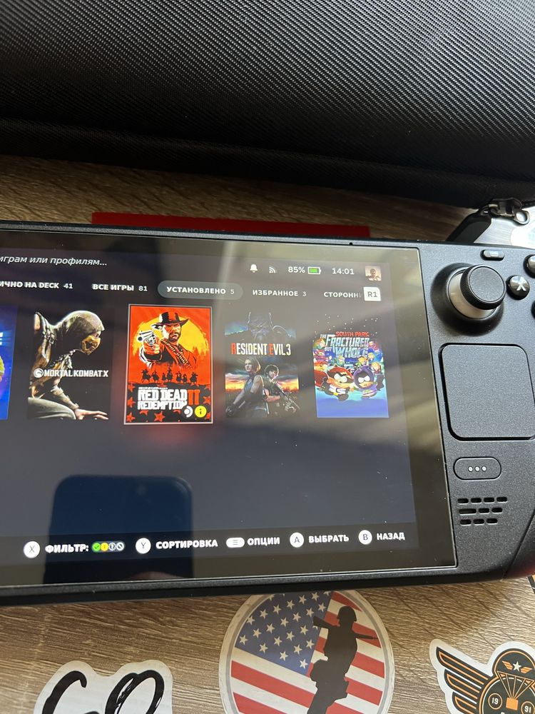 Steam deck 64 gb + 256 sd card идеал