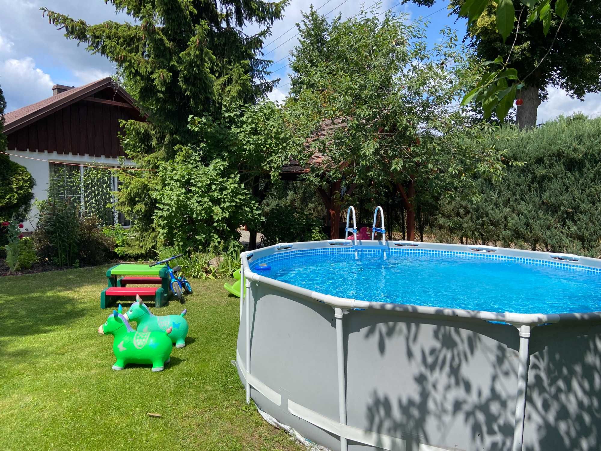 Domek nad jeziorem  wakacje las jezioro Bory Tucholskie basen