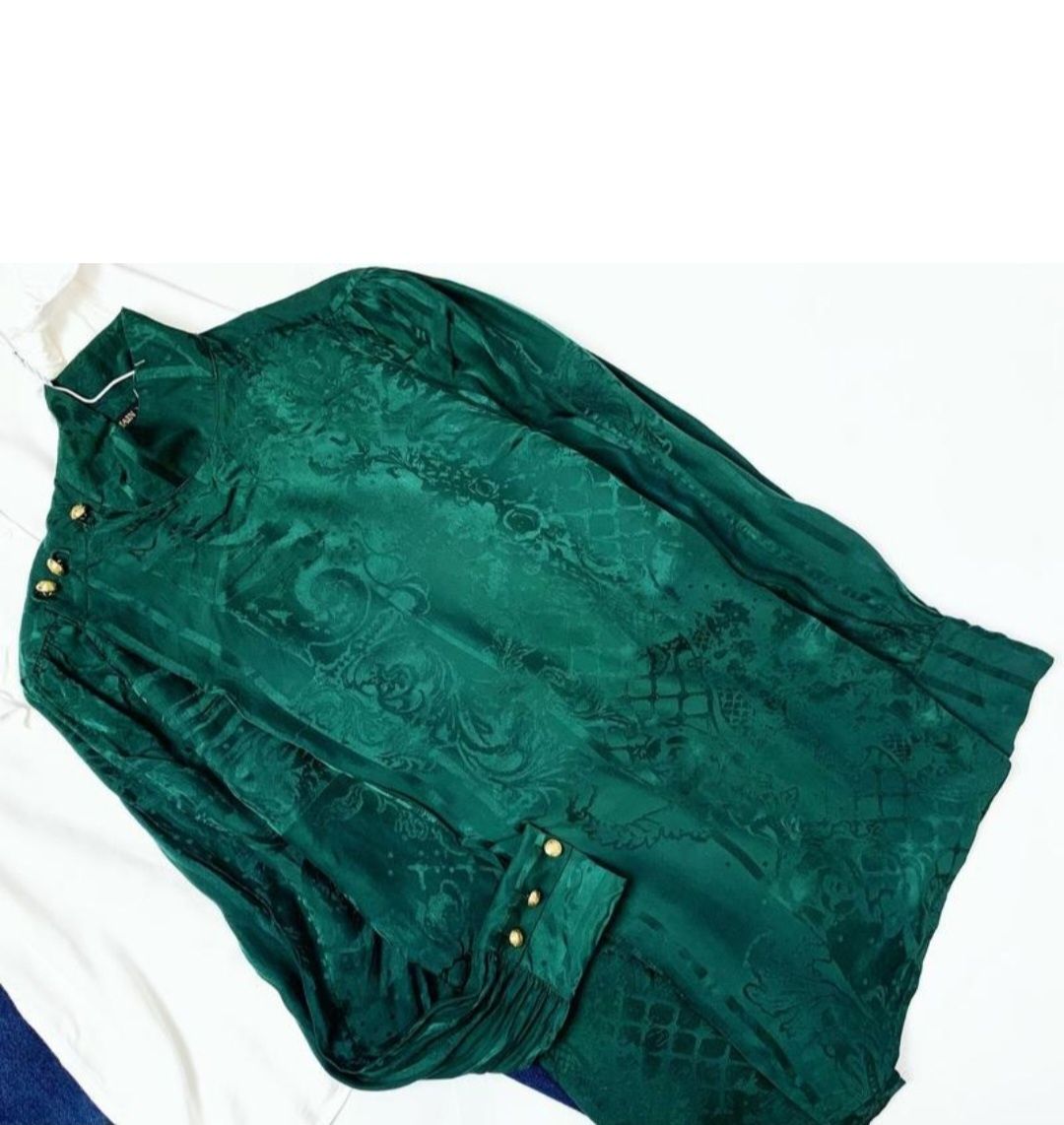 Блуза BALMAIN  изумрудного  зелёного цвета