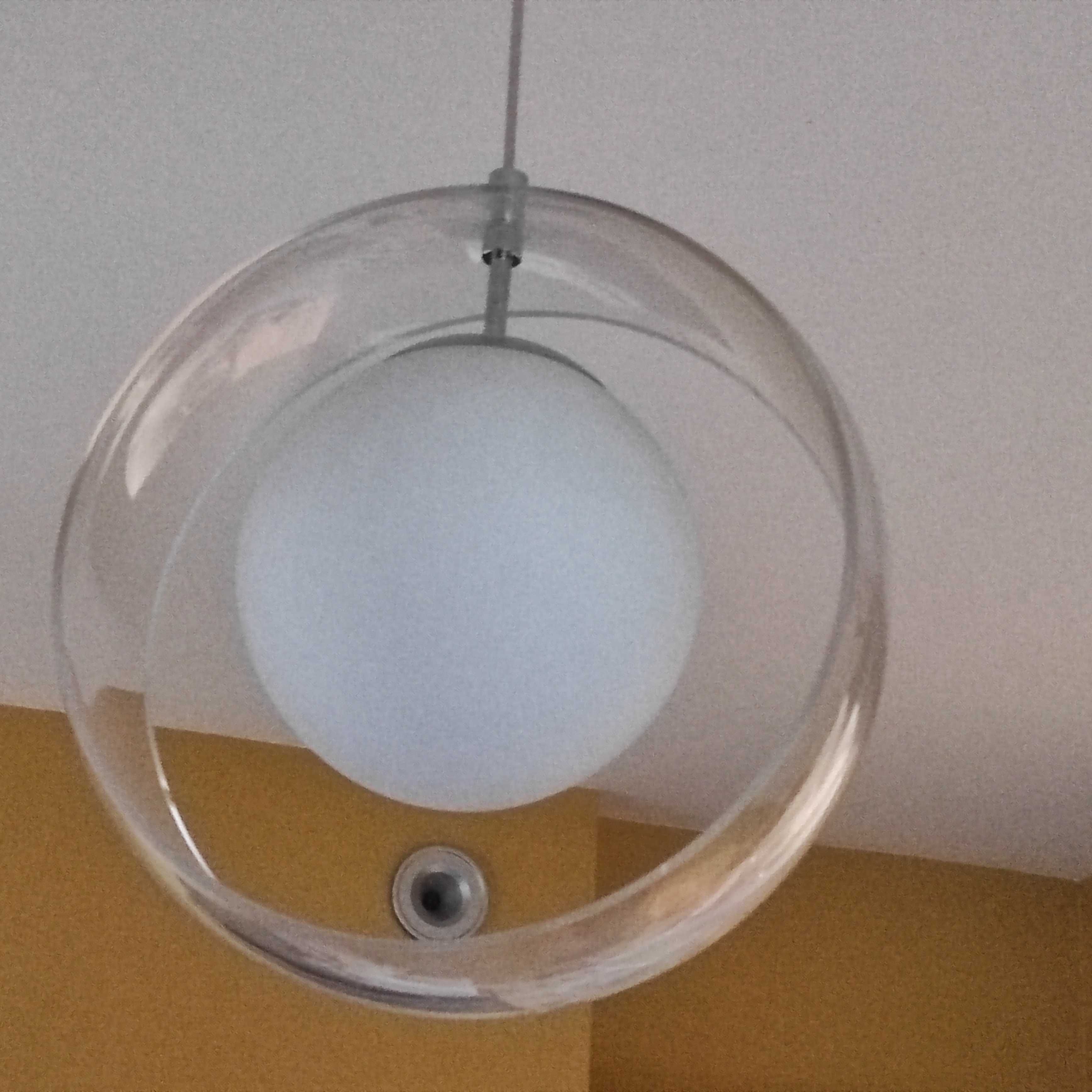 lampa szklana szkło biała