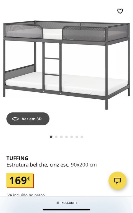 Estrutura beliche 90x200