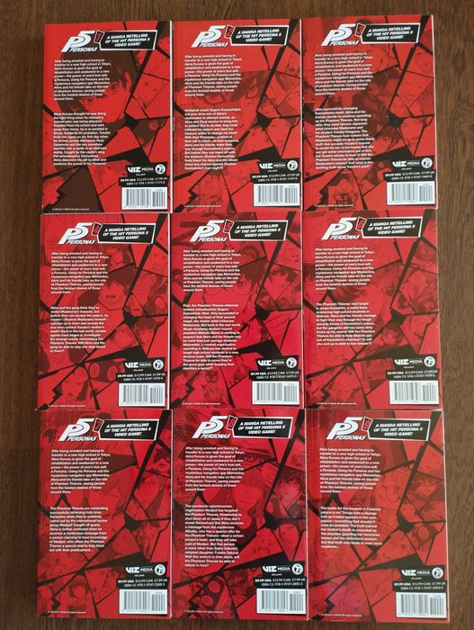 Coleção de livros Persona 5 (Volumes 1-9)