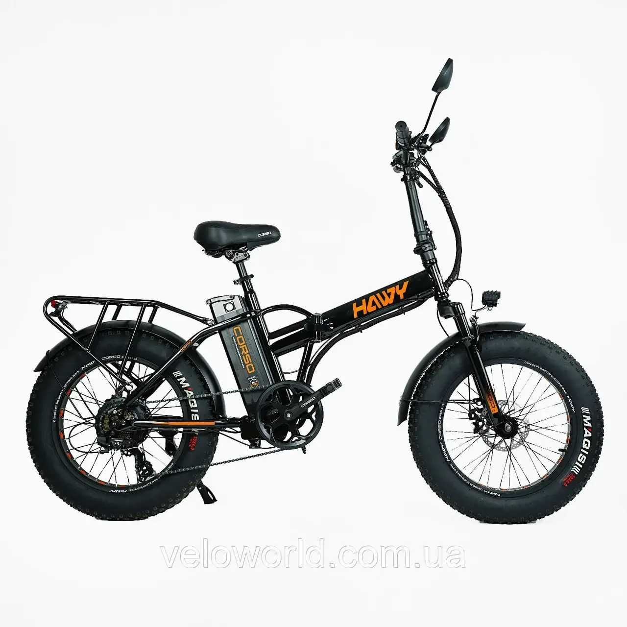 Електровелосипед фетбайк 20" Corso HAWY двигун 500W, акум. 48V13Ah