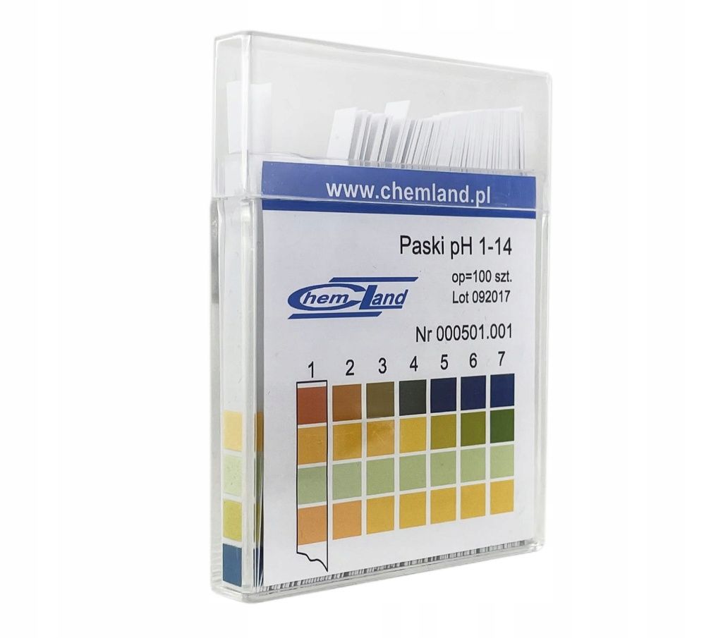 Lakmus PAPIERKI WSKAŹNIKOWE pH 1-14 4-polowe /100szt./