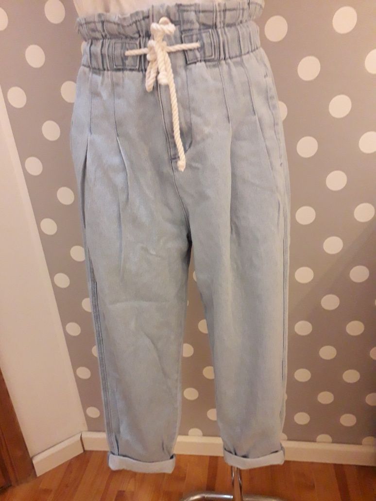 Spodnie buggy Stradivarius S wysoki stan