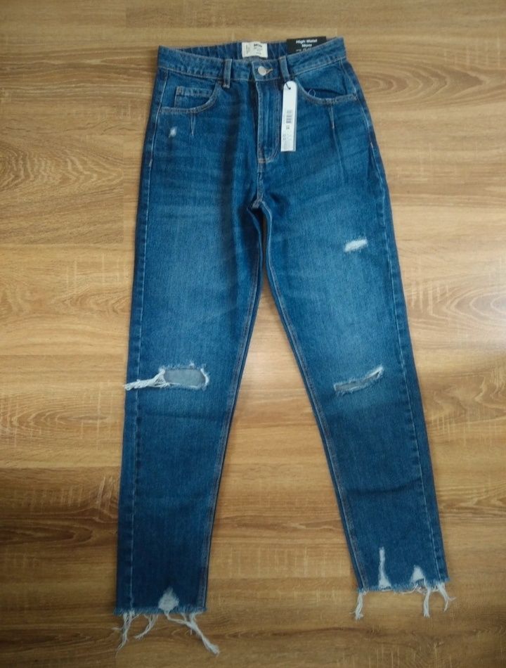 Nowe jeansy high waist mom XS/S Tally Weijl