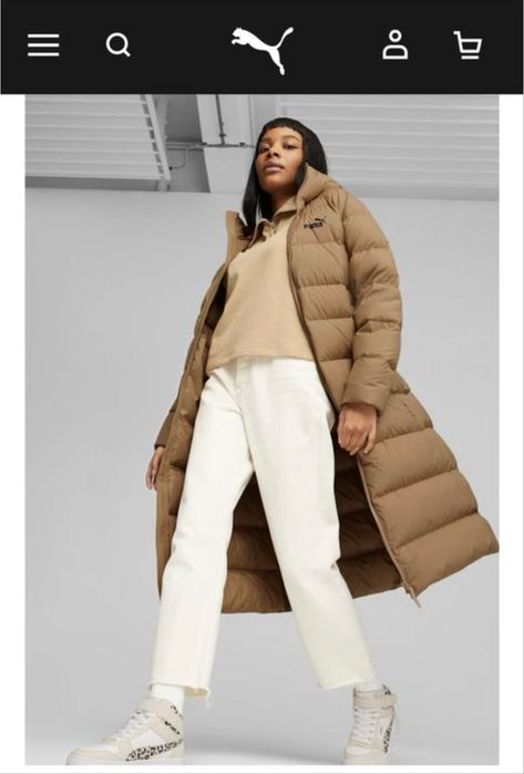 Пуховик жіночий  Puma Long Hooded Down Coat