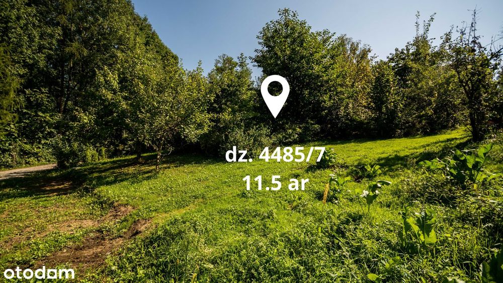 Uzbrojona działka budowlana przy lesie| 11.5 ar | centrum miasta 9 min